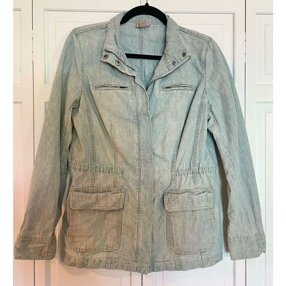 J. Jill light denim zip front jacket size xs - Picture 2 of 9